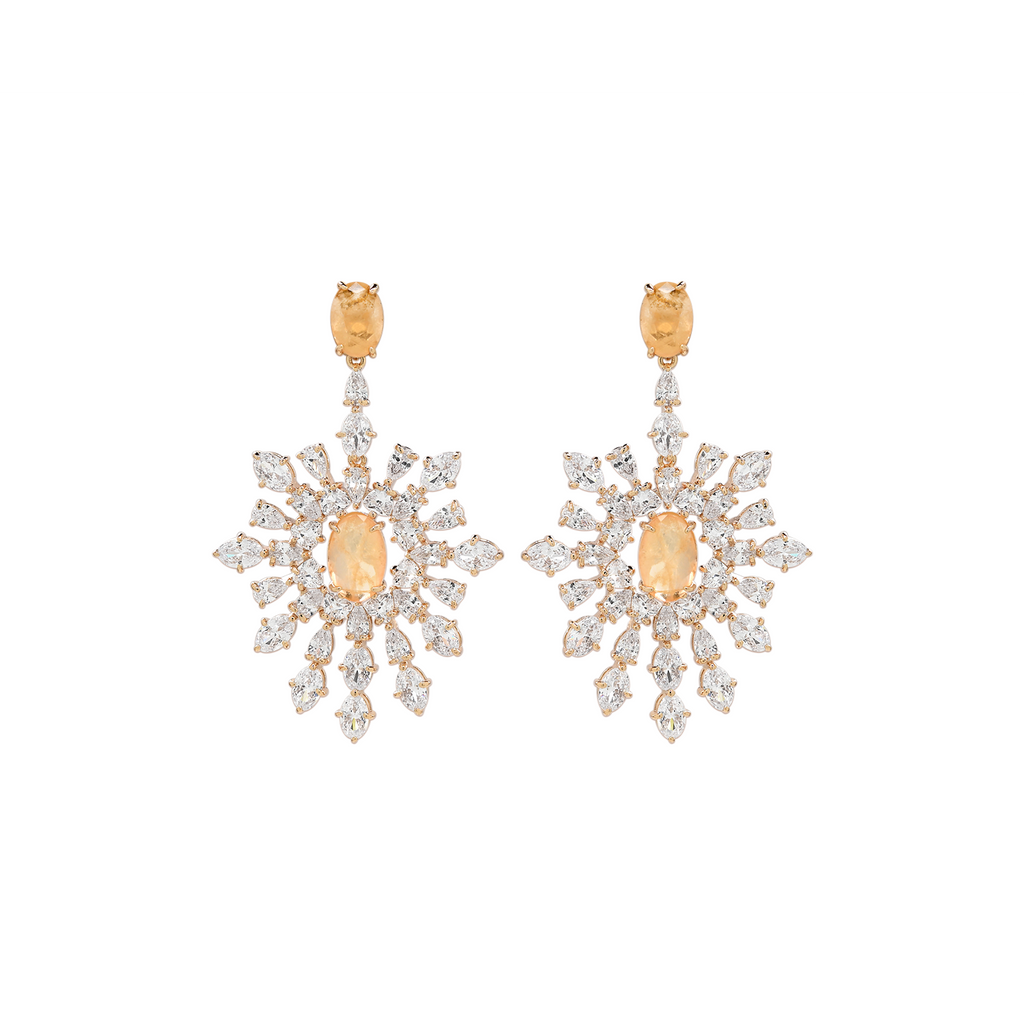 Mcristals laila Statement earrings gold