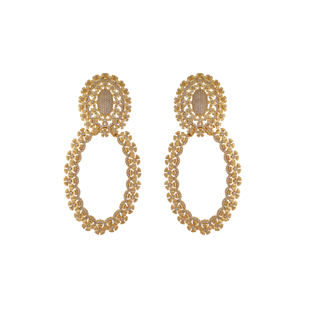 Mcristals 18K gold plated earrings