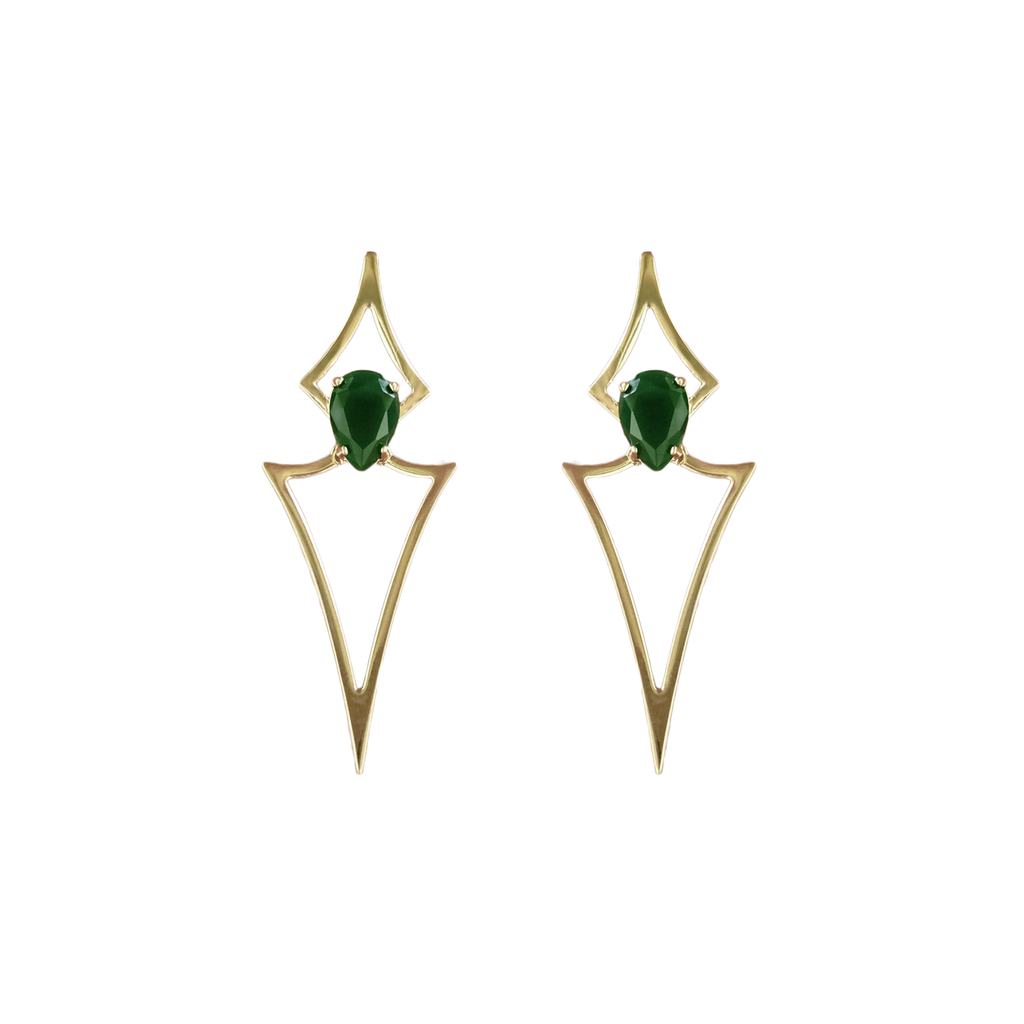 Statement earrings. Gold earrings