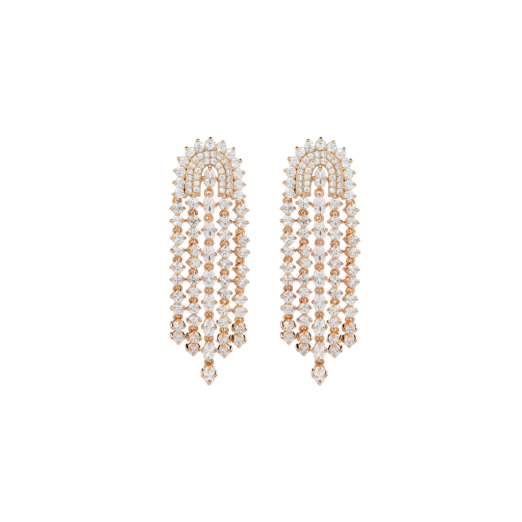 Mcristals Gabriela Statement Earrings in Gold