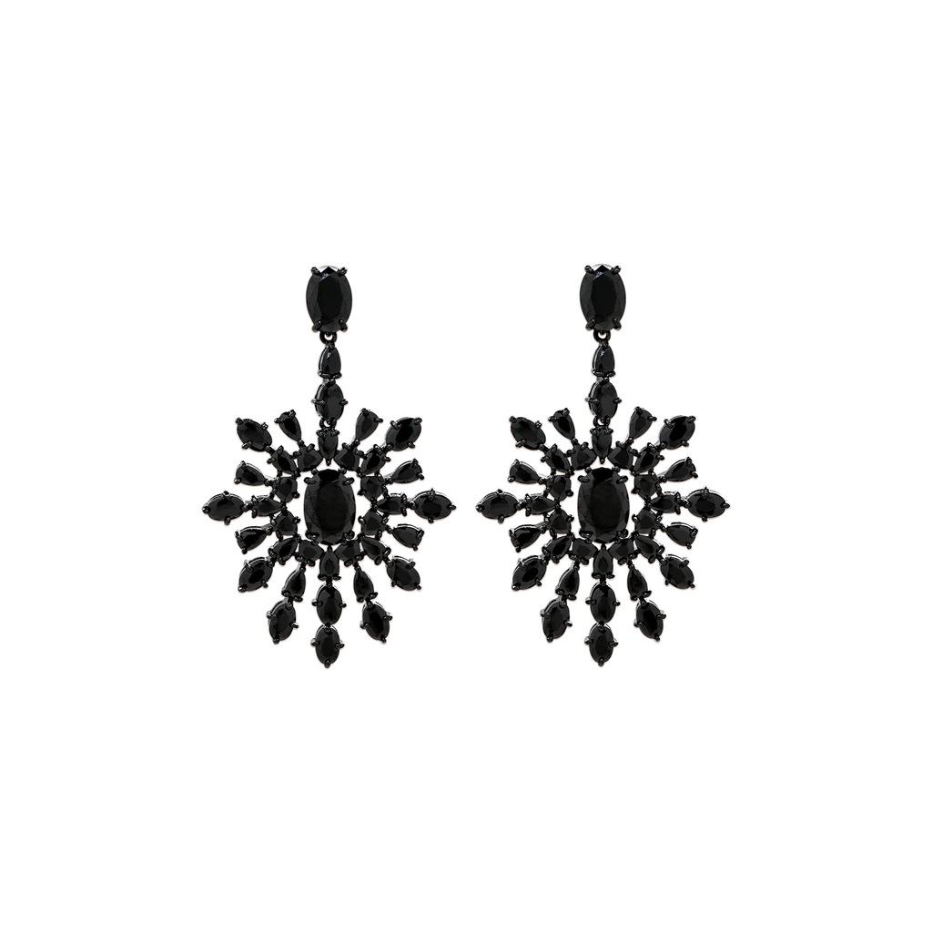 Laila Statement Earrings in Black